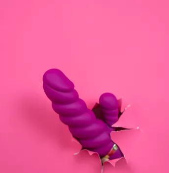 purple vibrator on pink backdrop
